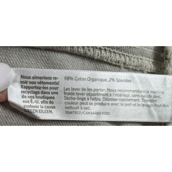 EILEEN FISHER Organic Cotton/Spandex Gray Wash Straight Leg Slim Jeans 12 - Picture 10 of 10